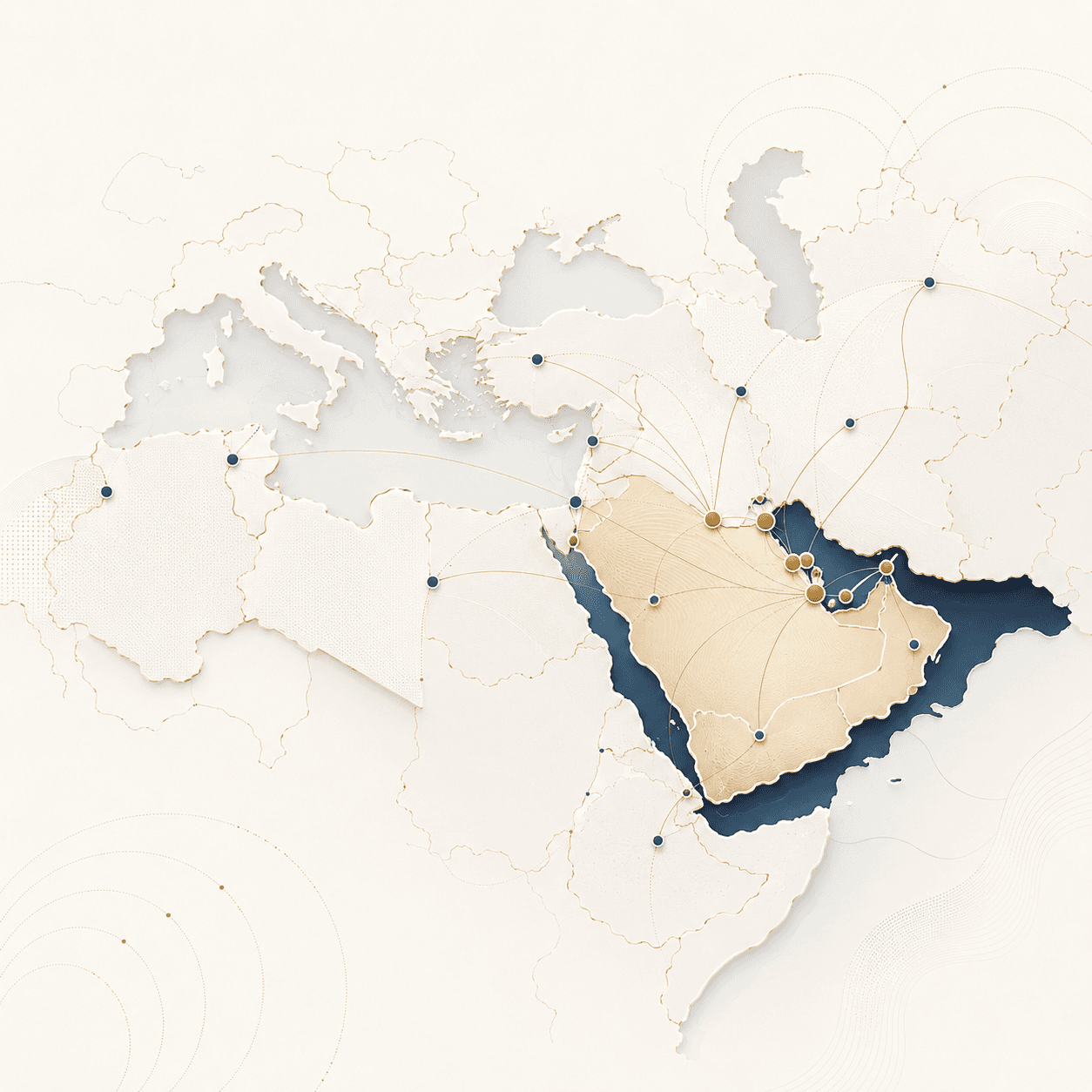 GCC and MENA regional focus map
